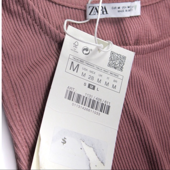 Zara TRF Longline Mauve Purple Ruched Gathered Top - Picture 8 of 8